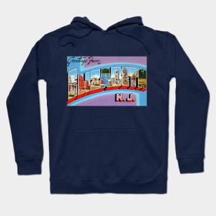 Greetings from Elizabeth, NJ - Vintage Large Letter Postcard Hoodie